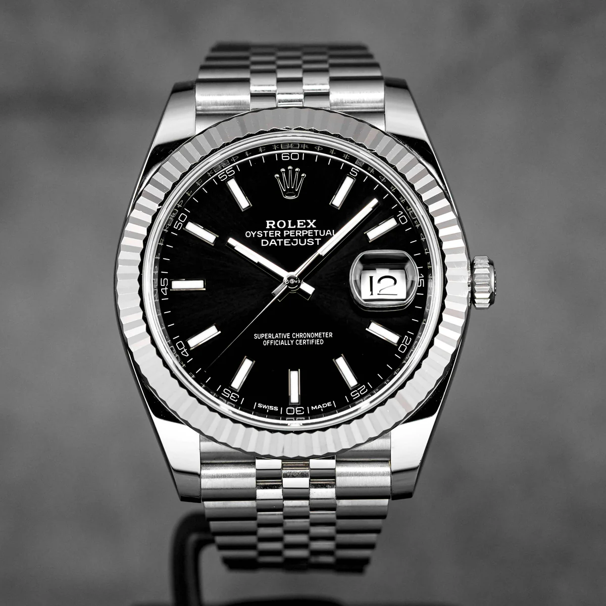 Montres Datejust Jubilee Cannelé Noir
