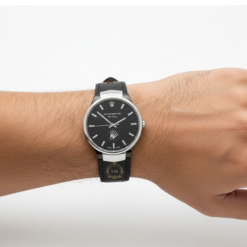 Montres Airking cuir Noir – Image 2