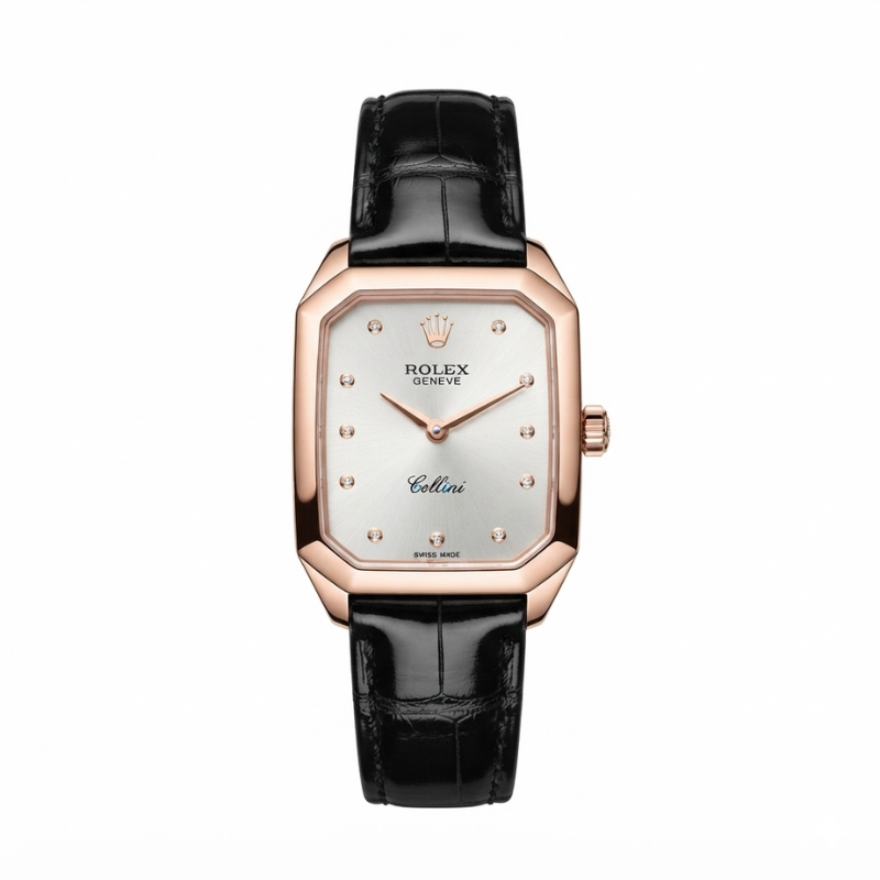 Montre Recto Cuir Rose Femmes