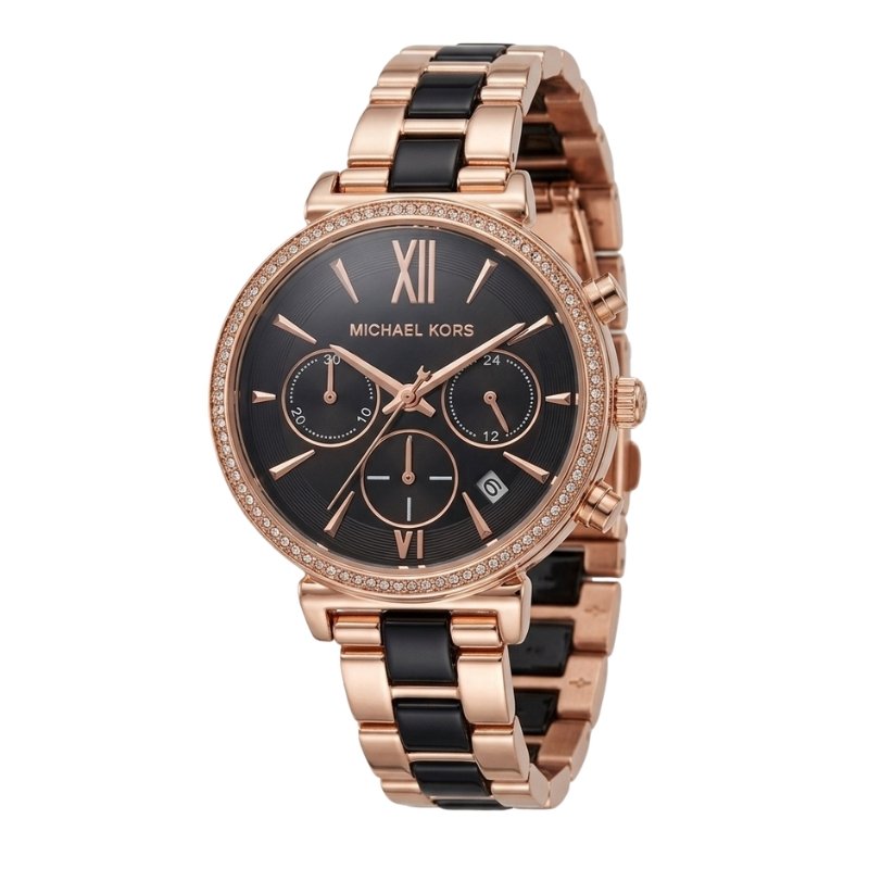 Montre MK pour femmes Rose Noir