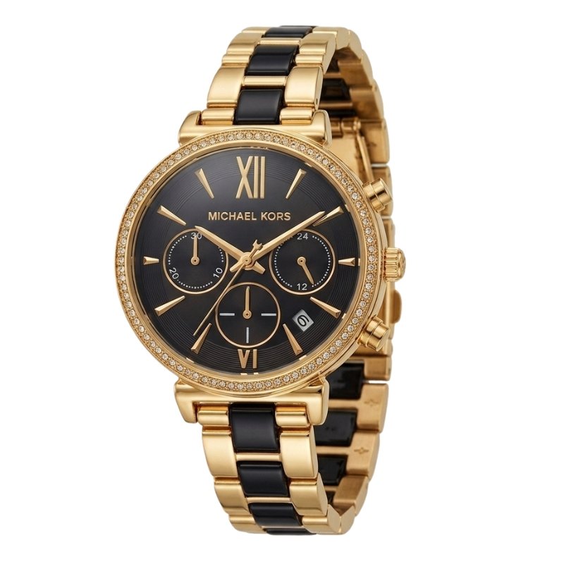 Montre MK pour femmes Dore Noir