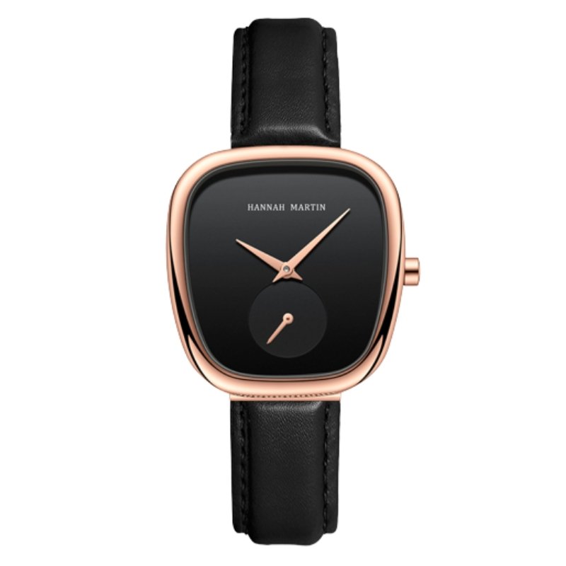 Montre Hannah Martin Cuir Noir